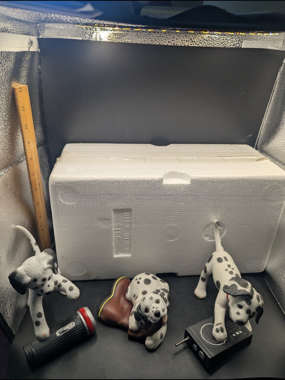 Vintage Set Of 3 PG Firehouse Dalmatians In Fine Porcelain